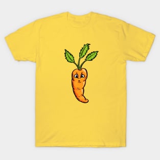 Happy Carrot Cartoon Character Garden Tips Toons T-Shirt